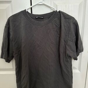 Zara Dark Gray Short Sleeve Tee